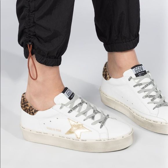golden goose hi star leopard metallic sneakers
